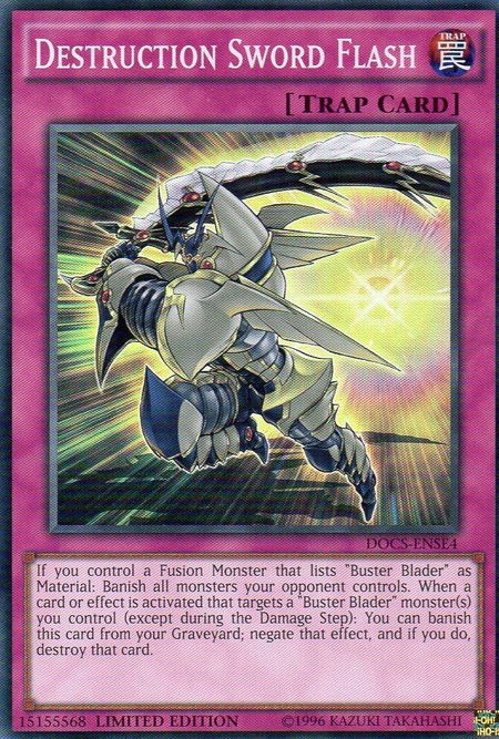 Destruction Sword Flash - Dimension of Chaos YuGiOh trading card