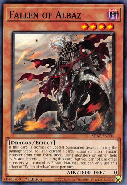 Fallen of Albaz trading card from Structure Deck: Albaz Strike Fallen of Albaz - Structure Deck: Albaz Strike YuGiOh trading card