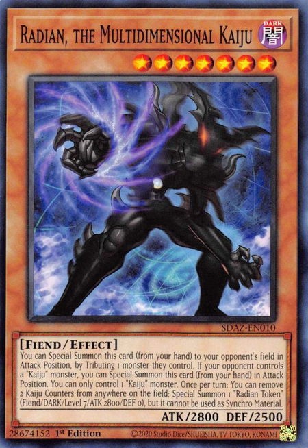 Radian, the Multidimensional Kaiju - Structure Deck: Albaz Strike YuGiOh trading card