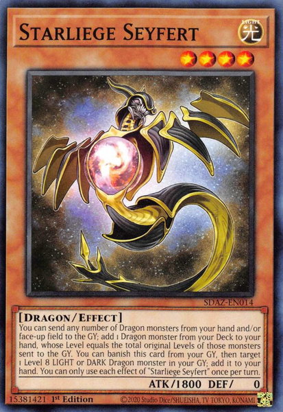 Starliege Seyfert trading card from Structure Deck: Albaz Strike Starliege Seyfert - Structure Deck: Albaz Strike YuGiOh trading card
