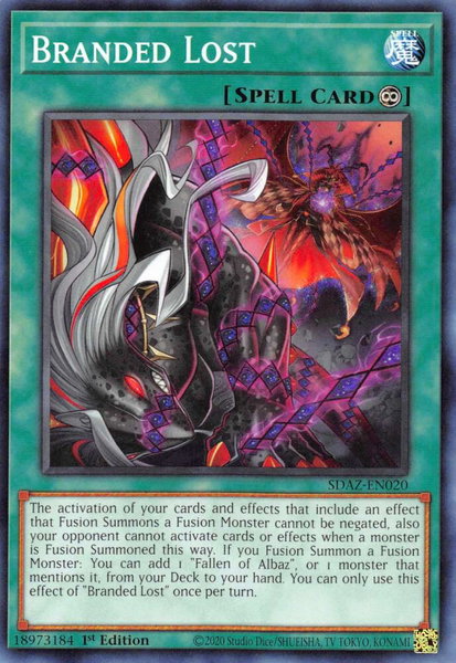 Branded Lost trading card from Structure Deck: Albaz Strike Branded Lost - Structure Deck: Albaz Strike YuGiOh trading card