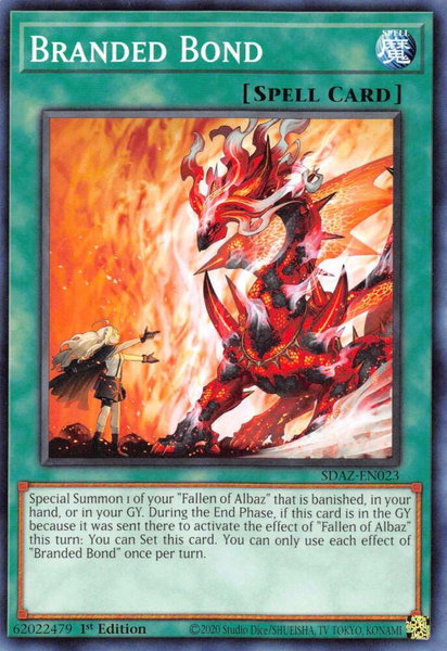 Branded Bond trading card from Structure Deck: Albaz Strike Branded Bond - Structure Deck: Albaz Strike YuGiOh trading card
