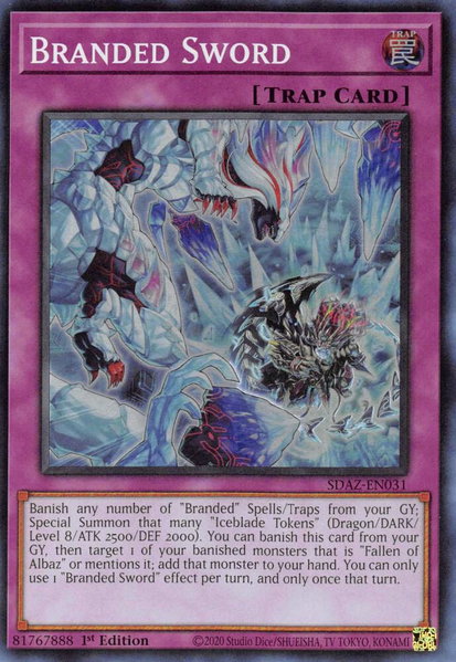 Branded Sword trading card from Structure Deck: Albaz Strike Branded Sword - Structure Deck: Albaz Strike YuGiOh trading card