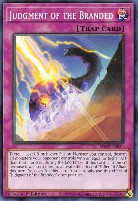 Judgment of the Branded - Structure Deck: Albaz Strike YuGiOh trading card
