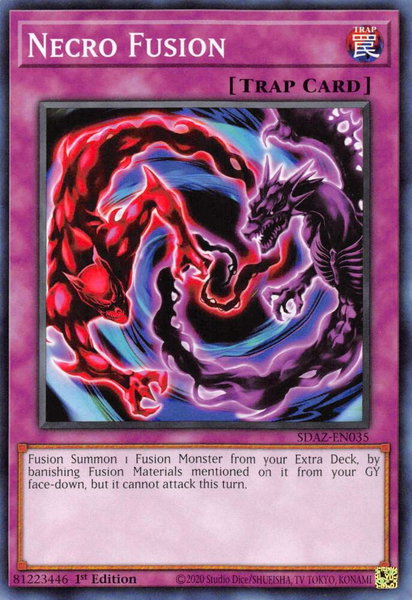 Necro Fusion trading card from Structure Deck: Albaz Strike Necro Fusion - Structure Deck: Albaz Strike YuGiOh trading card