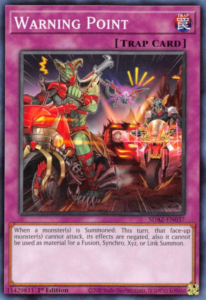 Warning Point trading card from Structure Deck: Albaz Strike Warning Point - Structure Deck: Albaz Strike YuGiOh trading card