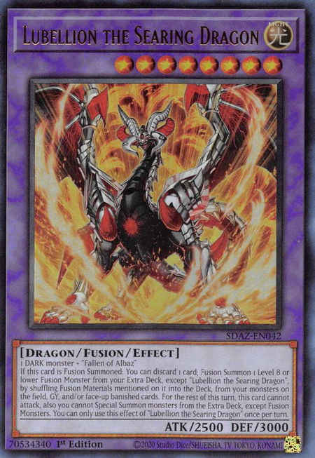 Lubellion the Searing Dragon - Structure Deck: Albaz Strike YuGiOh trading card