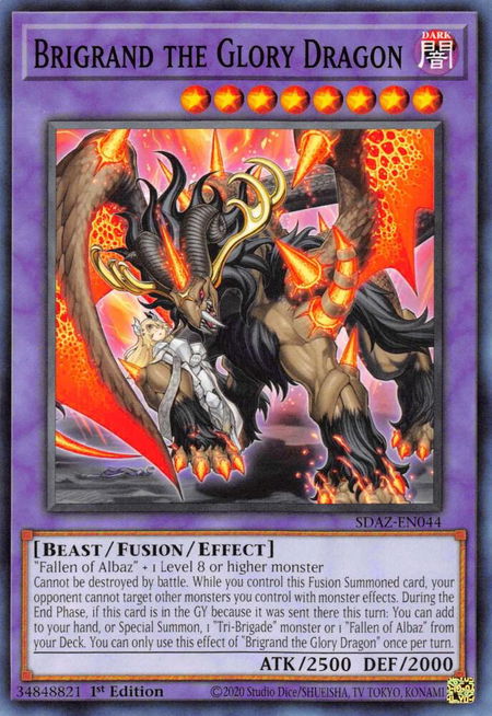 Brigrand the Glory Dragon - Structure Deck: Albaz Strike YuGiOh trading card