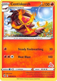 Centiskorch - 049/264 (#15 Cinderace Stamped) - Battle Academy 2022 (BA22) #049/264 - Promo Pokémon Trading Card