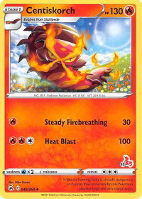 Centiskorch - 049/264 (#30 Cinderace Stamped) - Battle Academy 2022 (BA22) #049/264 - Promo Pokémon Trading Card