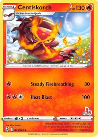 Centiskorch - 049/264 (#51 Cinderace Stamped) - Battle Academy 2022 (BA22) #049/264 - Promo Pokémon Trading Card