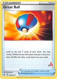 Great Ball - 164/202 (#33 Cinderace Stamped) - Battle Academy 2022 (BA22) #164/202 - Promo Pokémon Trading Card