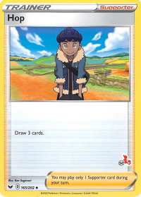 Hop - 165/202 (#52 Cinderace Stamped) - Battle Academy 2022 (BA22) #165/202 - Promo Pokémon Trading Card