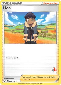 Hop - 165/202 (#57 Cinderace Stamped) - Battle Academy 2022 (BA22) #165/202 - Promo Pokémon Trading Card