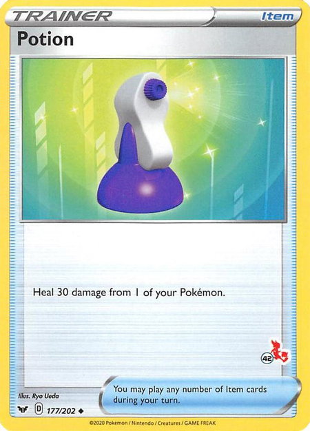 Potion - 177/202 (#42 Cinderace Stamped) - Battle Academy 2022 Pokémon trading card