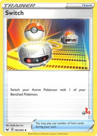 Switch - 183/202 (#58 Cinderace Stamped) - Battle Academy 2022 (BA22) #183/202 - Promo Pokémon Trading Card