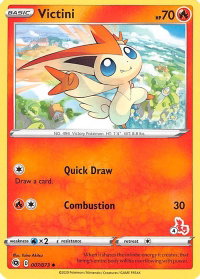 Victini - 007/073 (#4 Cinderace Stamped) - Battle Academy 2022 (BA22) #007/073 - Promo Pokémon Trading Card