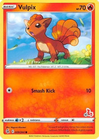 Vulpix - 029/264 (#31 Cinderace Stamped) - Battle Academy 2022 (BA22) #029/264 - Promo Pokémon Trading Card
