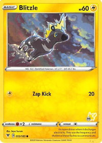 Blitzle - 053/185 (#55 Pikachu Stamped) - Battle Academy 2022 (BA22) #053/185 - Promo Pokémon Trading Card