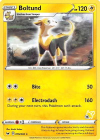 Boltund - 076/202 (#16 Pikachu Stamped) - Battle Academy 2022 (BA22) #076/202 - Promo Pokémon Trading Card