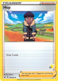 Hop - 165/202 (#42 Pikachu Stamped) - Battle Academy 2022 (BA22) #165/202 - Promo Pokémon Trading Card