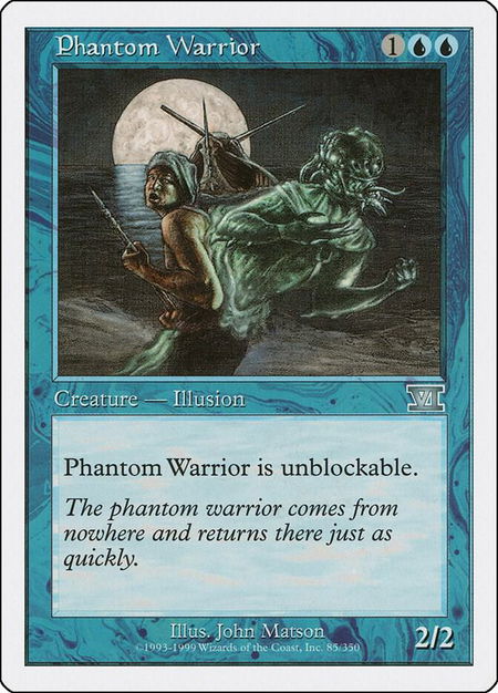 Phantom Warrior - Classic Sixth Edition Magic: The Gathering trading card