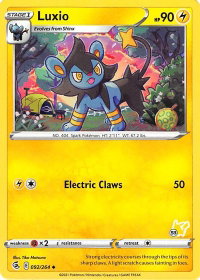 Luxio - 092/264 (#53 Pikachu Stamped) - Battle Academy 2022 (BA22) #092/264 - Promo Pokémon Trading Card