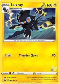 Luxray - 093/264 (#28 Pikachu Stamped) - Battle Academy 2022 (BA22) #093/264 - Promo Pokémon Trading Card