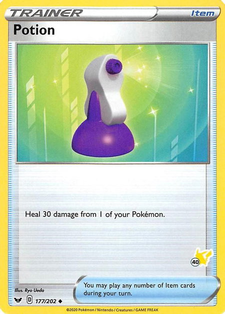 Potion - 177/202 (#40 Pikachu Stamped) - Battle Academy 2022 Pokémon trading card