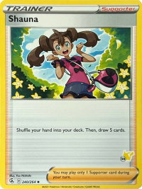 Shauna - 240/264 (#59 Pikachu Stamped) - Battle Academy 2022 (BA22) #240/264 - Promo Pokémon Trading Card