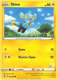 Shinx - 091/264 (#6 Pikachu Stamped) - Battle Academy 2022 (BA22) #091/264 - Promo Pokémon Trading Card