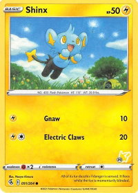 Shinx - 091/264 (#20 Pikachu Stamped) - Battle Academy 2022 (BA22) #091/264 - Promo Pokémon Trading Card