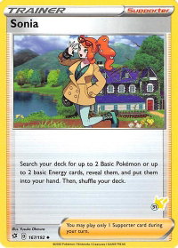 Sonia - 167/192 (#51 Pikachu Stamped) - Battle Academy 2022 (BA22) #167/192 - Promo Pokémon Trading Card