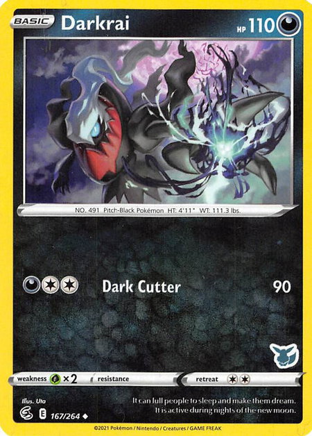 Darkrai - 167/264 (Eevee Stamped) trading card from Battle Academy 2022 Darkrai - 167/264 (Eevee Stamped) - Battle Academy 2022 Pokémon trading card