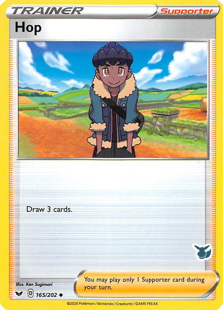 Hop - 165/202 (Eevee Stamped) trading card from Battle Academy 2022 Hop - 165/202 (Eevee Stamped) - Battle Academy 2022 Pokémon trading card