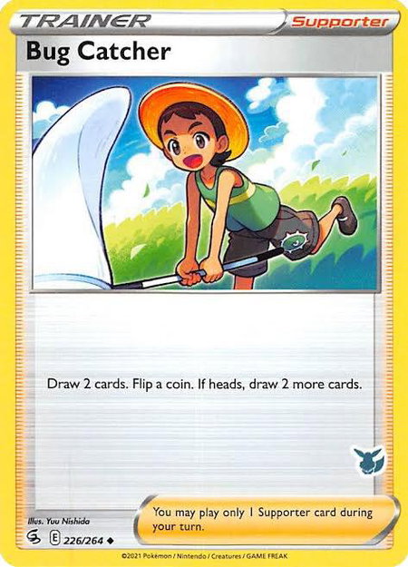 Bug Catcher - 226/264 (Eevee Stamped) trading card from Battle Academy 2022 Bug Catcher - 226/264 (Eevee Stamped) - Battle Academy 2022 Pokémon trading card