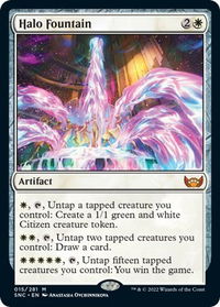 Halo Fountain - Streets of New Capenna (SNC) #15 - Mythic Magic: The Gathering Trading Card