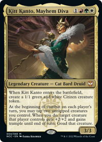 Kitt Kanto, Mayhem Diva - Commander: Streets of New Capenna (NCC) #4 - Mythic Magic: The Gathering Trading Card