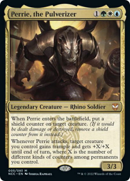 Perrie, the Pulverizer - Commander: Streets of New Capenna Magic: The Gathering trading card