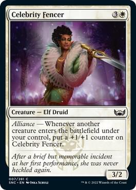 Celebrity Fencer - Streets of New Capenna Magic: The Gathering trading card