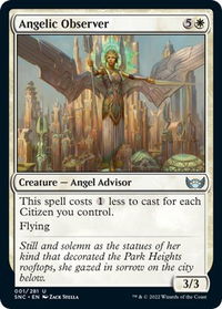 Angelic Observer - Streets of New Capenna (SNC) #1 - Uncommon Magic: The Gathering Trading Card