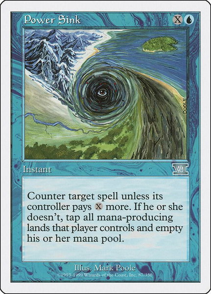 Power Sink trading card from Classic Sixth Edition Power Sink - Classic Sixth Edition Magic: The Gathering trading card