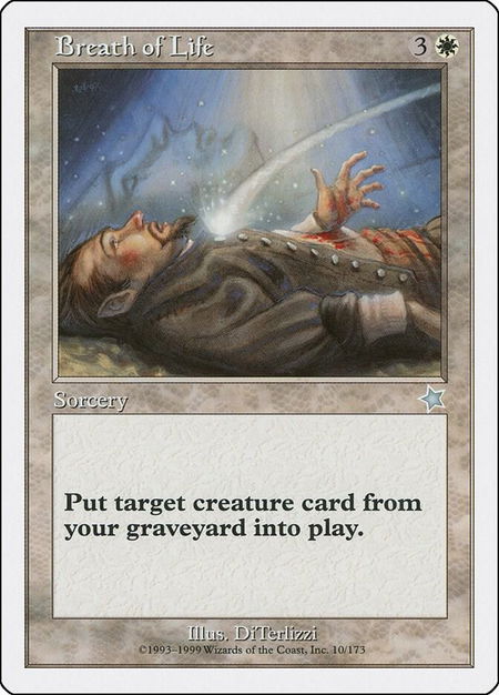 Breath of Life - Starter 1999 Magic: The Gathering trading card