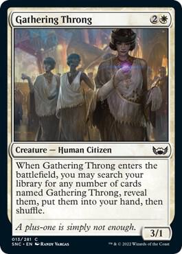 Gathering Throng - Streets of New Capenna Magic: The Gathering trading card