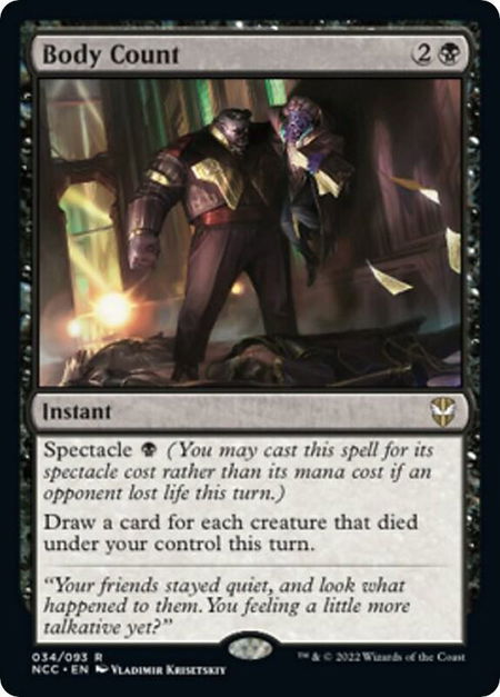 Body Count - Commander: Streets of New Capenna Magic: The Gathering trading card
