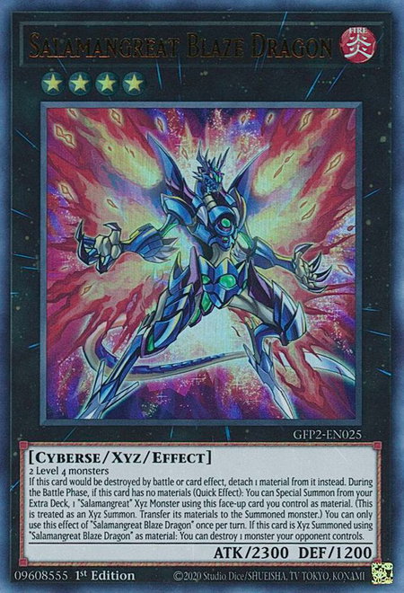 Salamangreat Blaze Dragon - Ghosts From the Past: The 2nd Haunting YuGiOh trading card