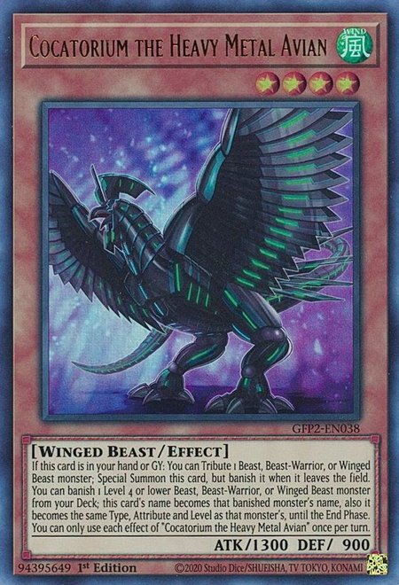 Cocatorium the Heavy Metal Avian - Ghosts From the Past: The 2nd Haunting YuGiOh trading card