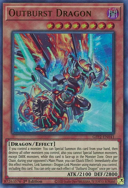 Outburst Dragon - Ghosts From the Past: The 2nd Haunting YuGiOh trading card