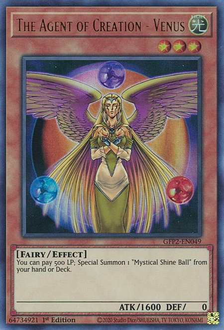 The Agent of Creation - Venus - Ghosts From the Past: The 2nd Haunting YuGiOh trading card