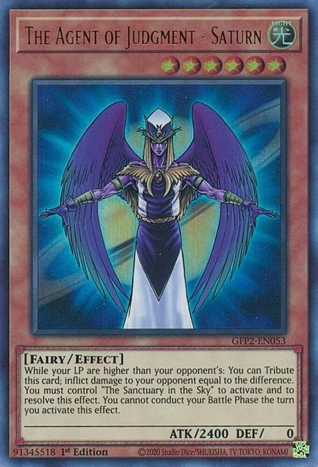 The Agent of Judgment - Saturn - Ghosts From the Past: The 2nd Haunting YuGiOh trading card